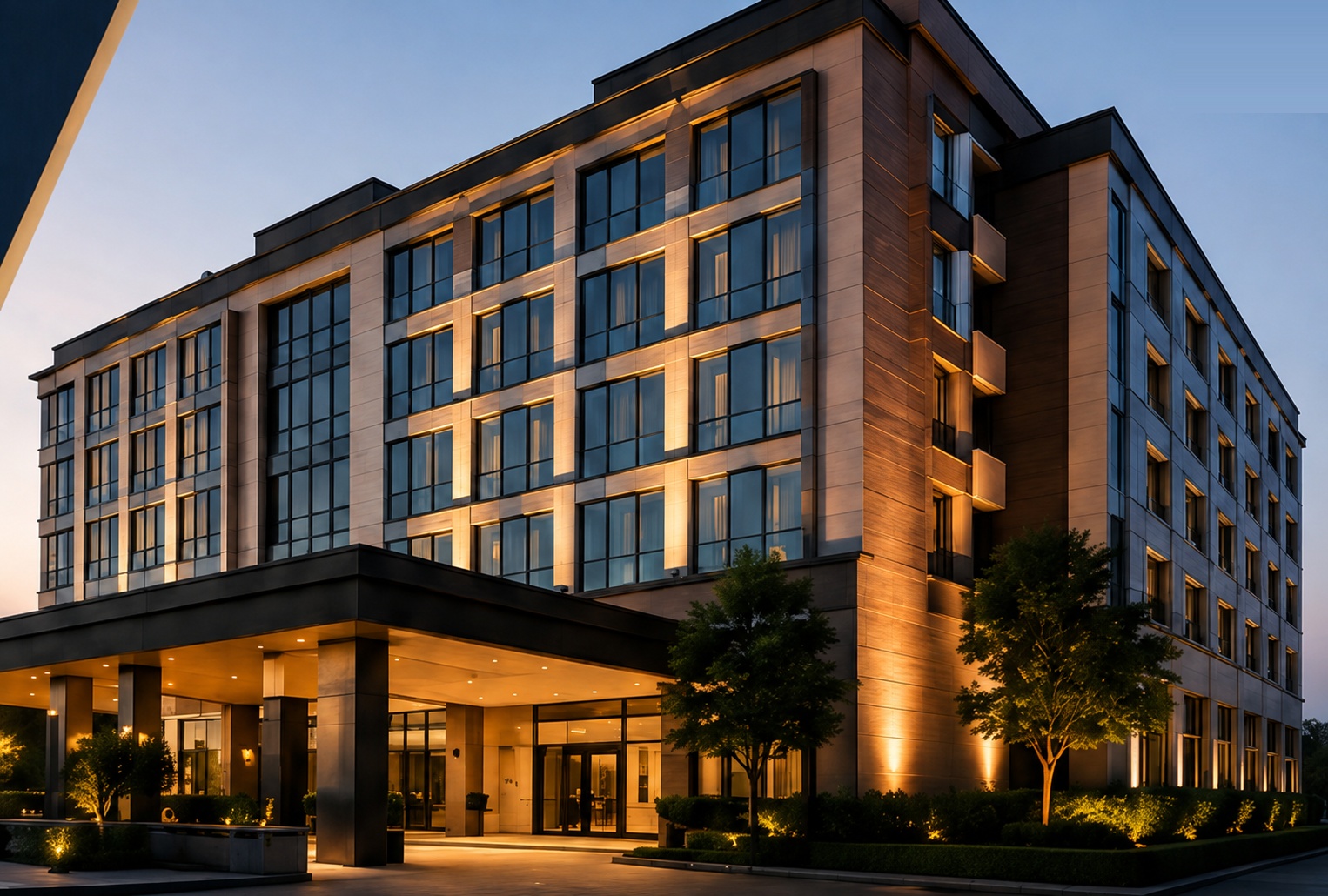 Chandigarh Hotel Exterior Dusk View