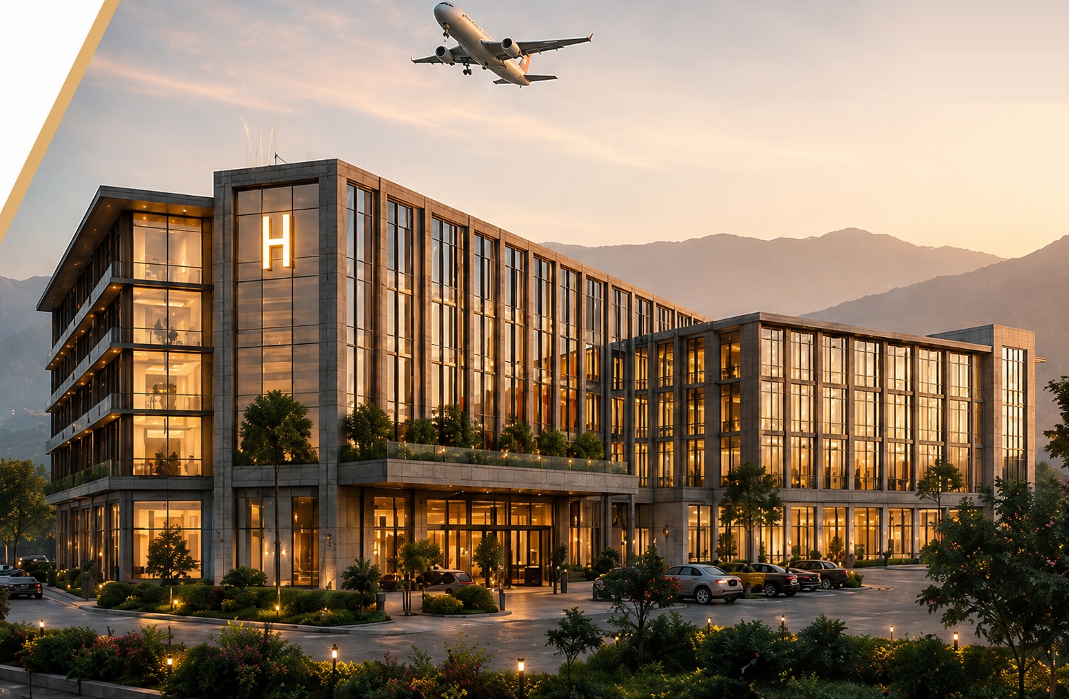 Hotel Approved Land Chandigarh Dusk View