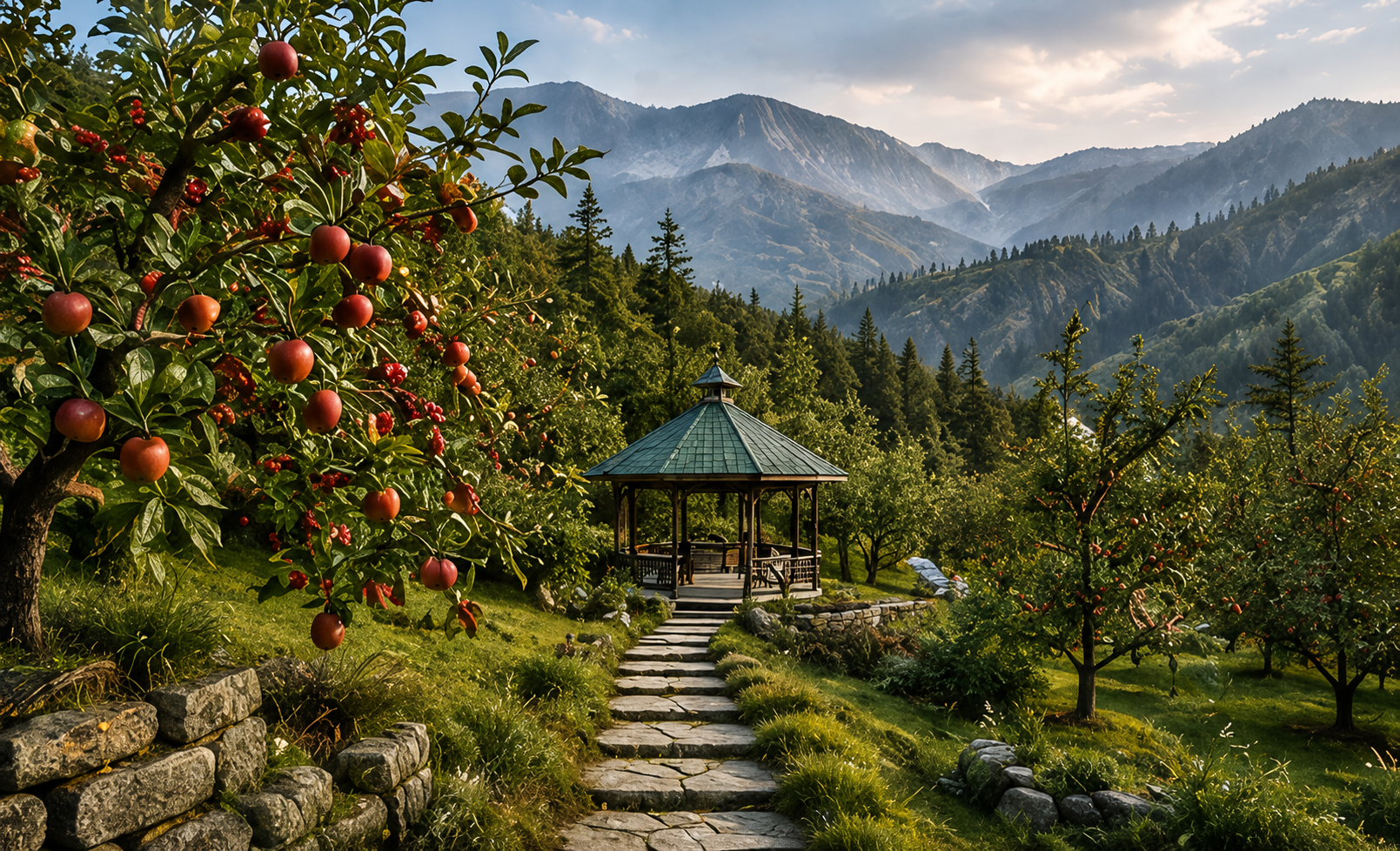 Apple Orchard & Gazebo