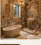 Modern Glass Shower Bath